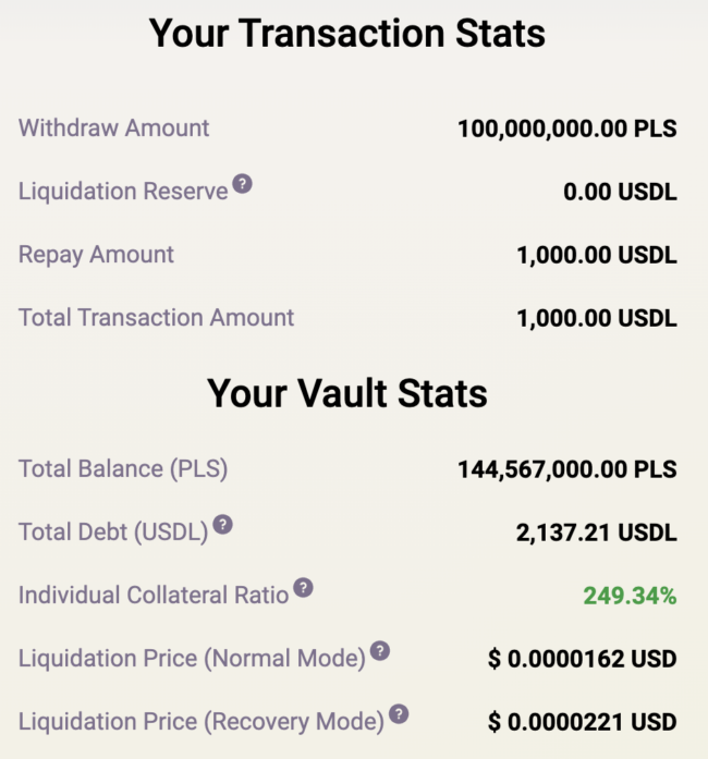 Transaction Stats