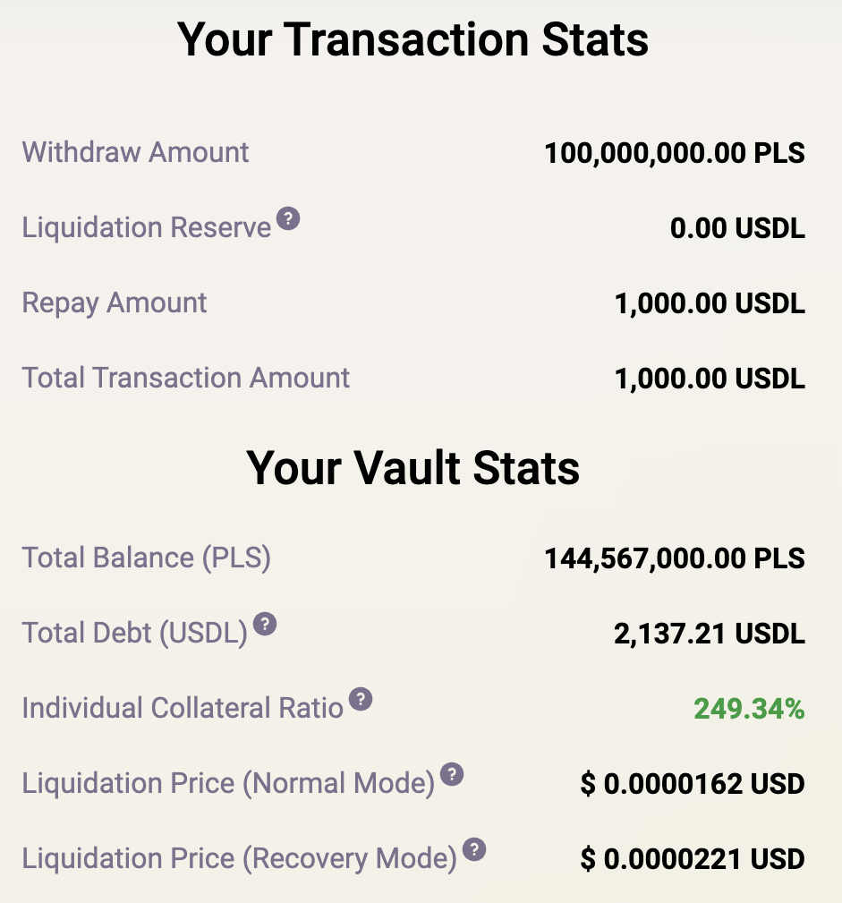 Transaction Stats